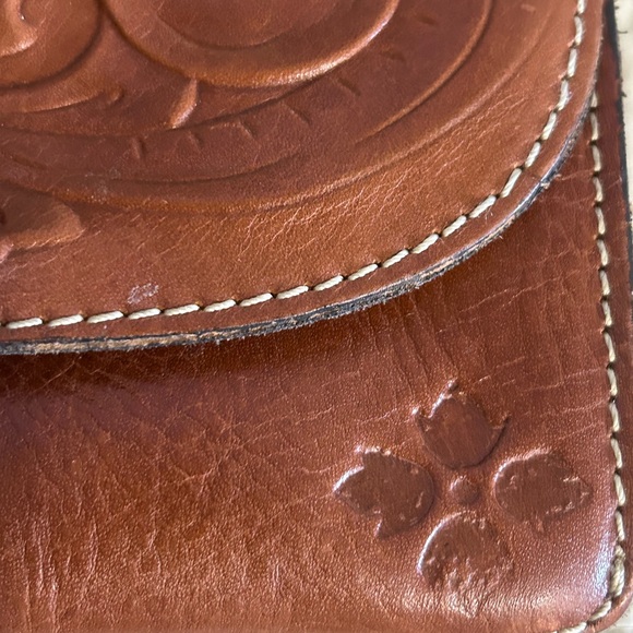 Patricia Nash Tori Crossbody Tooled Brown Leather Small See Photos For Size - Picture 14 of 15